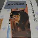 Dog Car Seat for Large Dogs up to 60 lbs or 2 Small Dogs with 4" Memory Foam, Back Seat Medium Pet Booster Seat with Triple Safety Belts, Adjustable Leashes, Detachable/Washable (Dark Black, Large)