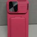 SSLOTSCASE for iPhone 17 Pro Max Case Wallet with Card Holder & Camera Cover Stand & Kickstand & Slide Camera Lens Cover, Rugged Multifunctional Phone Case Cover for iPhone 17 Pro Max 6.9'' 2025, Pink