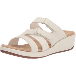 Easy Street Women's Koda Wedge Sandal (6 Narrow, White) Easy Street Women's Koda Wedge Sandal (6 Narrow, White)