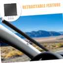 Happyyami Retractable Car Windshield Sun Shade for UV Protection Compact Vehicle Sun Visor with Quick Installation Interior Dashboard Shield Heat Blocker for Cars Includes Suction Cups and