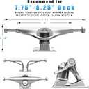 Jizmo Skateboard Trucks, Fits 7.75-8" Deck, Skateboard Wheels 52mm, Skateboard Bearings ABEC-9, Skateboard Pads, Skateboard Hardware Tool Combo Starter Set