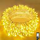 200 LED Christmas Lights Outdoor Indoor 66ft Connectable Twinkle Fairy String Lights 8 Modes Clear Wire, Plug in Warm White Christmas Lights Outdoor Waterproof for Bedroom Xmas Tree Decorations