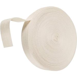 Abbaoww 55 Yards Twill Tape Ribbon 1/2 Inch 100% Cotton Herringbone Webbing Tape Sewing Twill Ribbon for DIY Crafts Sewing, Natural