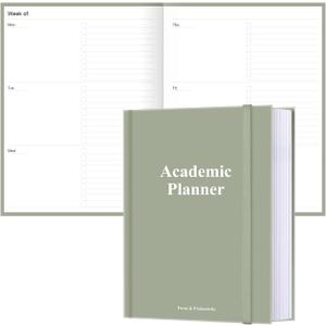 Academic Planner for 2026-2027 or Anytime – 8.5" x 11" Undated Weekly Student Planner For Homeschool, High School, College & Nursing Students, 200 Pages, Green