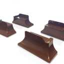 Stander Recliner Risers, Non-Slip Chair Lifters for Adults, Seniors, and Elderly, Low Profile Seat Raiser for Sitting and Standing Assistance, Compatible with Wooden Base Recliners, Set of 4, Brown