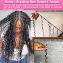 Human Braiding Hair for Boho Braids 100g Curly Boho Hair for Braiding Deep Wave Bulk Bohemian 100% Human Hair for Micro Braiding Wet and Wavy No Weft 2 Bundles Natural Color 22 Inch (1B#)