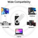 KOOTION 10 Pack 32GB Flash Drive USB 3.0 Thumb Drive USB Drives Jump Drives Keychain Memory Stick Black