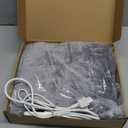 Wapaneus Heated Blanket Electric Throw 72" x 84" Full Size with 10 Heating Levels 12 Hours Time Setings and Auto-Shut Off, Flannel Fast-Heating Electric Blanket,Machine Washable,Light Grey