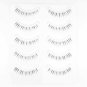 DAODER False Eyelashes Bottom Lashes Natural Look Wispy Clear Band Lower Lash Extension Soft Invisible Under Eyelashes 6mm 5Pairs (Bottom Lashes Daring)