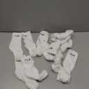 Nike Unisex Adult Everyday Cushioned Training Crew Socks (6 Pairs) (Small, White/Black)