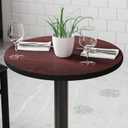 Flash Furniture Glenbrook 24" Round Table Top with Black or Mahogany Reversible Laminate Top