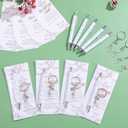 20 Set Employee Christmas Gifts with Bulb Keychains Motivational Ballpoint Pens Thank You Card Office Appreciation Gift for Staff, Teachers & Team Holiday Party Favors