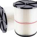 2 Pack CMXZVBE38754 Replacement Filter Fit for Craftsman Shop Vac Wet Dry 5 to 20 Gallon, 9-38754 Red Stripe General Purpose Wet Dry Vac Replacement Filter