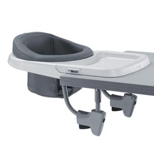 Chicco FastLock 360 Rotating Hook-On High Chair, Portable High Chair for Babies and Toddlers, Sets up in Seconds, Charcoal/Grey