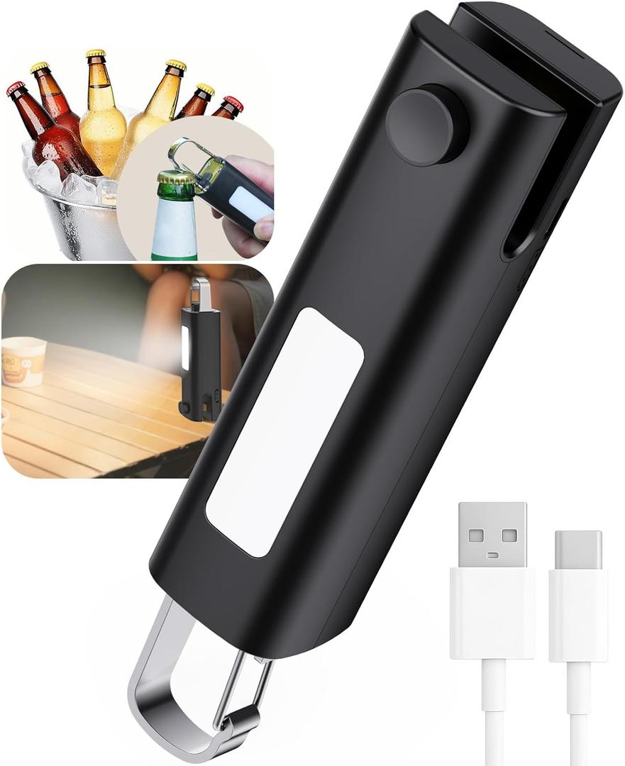 4 in 1 Mini Bag Sealer, Bag Sealer Heat Seal with Cutter, USB C Rechargeable Chip Bag Sealer Heat Seal, Portable Bag Resealer for Plastic Bags Snacks & Food Storage, Matte Black