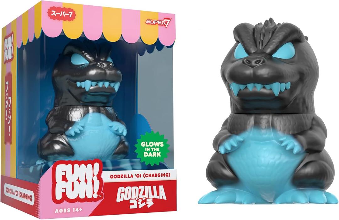 Super7 Fun! Fun! Toho Godzilla '01 Charging Vinyl Figure (Glow in The Dark) - 5" Toho Godzilla Action Figure - Classic Movie Collectibles and Retro Toys - Limited Edition 