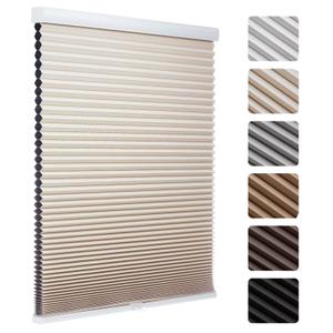 MYshade Cordless Blackout Cellular Shades, 1.5" Honeycomb Window Blinds for Bedroom & Nursery, Thermal Insulated, Noise Reducing, Privacy Shades, Inside or Outside Mount (32" W x 72" H, Beige)