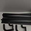 USFOOK 2 Pack Black Wrap Around Double Curtain Rods Set, Blackout Dual Curtain Rods for Windows 32 to 58 Inch, 6/8 Inch Room Darkening Curtain Rod, Decorative Drapery Rods for Home, Metal