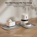 PETLIBRO Dog Food Mat, Safety Silicone Cat Food Mat for Feeder & Fountain, Waterproof Dog Bowl Mat, Raised Edge Spill Protection Floor, Cove Feeding Mat for AF005, AF103 Single Tray, 17.7"x12" (Grey)