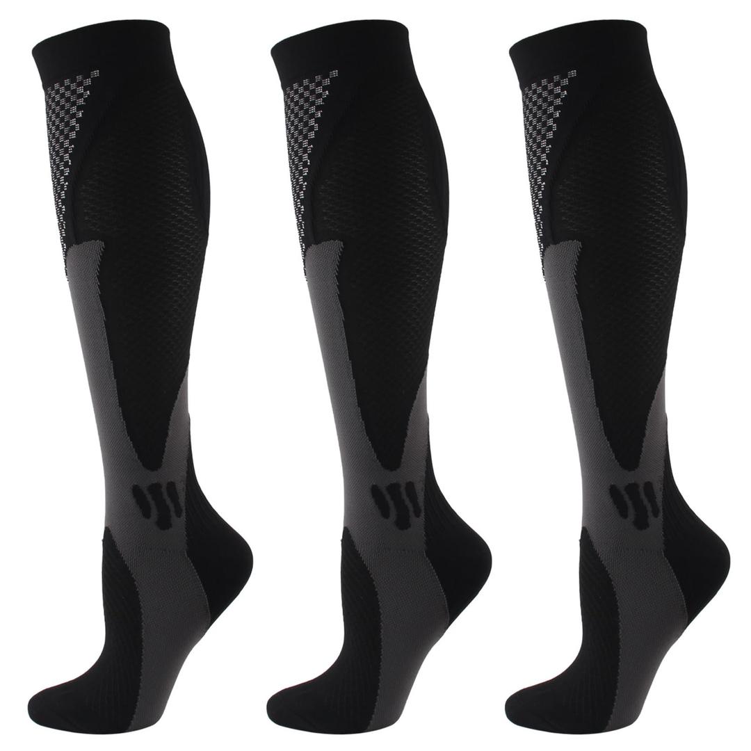 nemokamai Compression Socks for Women Men Circulation Knee High 3 Pairs