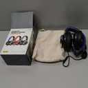 AC01 Over-Ear Headphones Wired, Passive Noise Isolating Corded Stereo Headsets with Mic Volume Control for Adults Teens 3.5mm for Chromebooks, Laptop, Computer, Tablets, Travel (Black Blue)