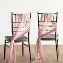 Ling's moment Wedding Chair Sashes Cover Aisle Decorations Draping Fabric Wrinkle-Free with Tie 16 Pcs Dusty Rose & Mauve for Party Ceremony Reception Floral Arrangement Banquet Outdoor Decor