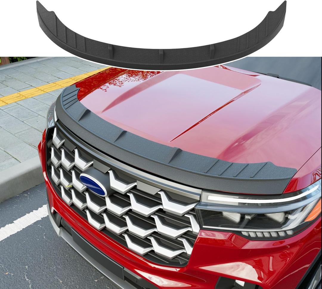 powoq Hood Deflector Compatible with 2020-2025 Ford Explorer Hood Protector Shield TPE Deflector Replacement for 2020-2025 Ford Explorer Accessories