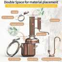 HOOLOO 8L Copper Still Distillation Equipment,Essential Oil Distiller | Copper Stills for Distilling Moonshine,Hydrosol,Essential oils,Steam Distillation Kit for Essential Oils,Herb Distiller