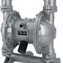 Pneumatic Double Diaphragm Pump 1.5 Inch In/Out PP 35GPM Max 120PSI QBK-25PP Pneumatic pump with dual diaphragm, Transport Various Low Viscosity Liquids, Hydraulic Fluid, diesel, coating etc