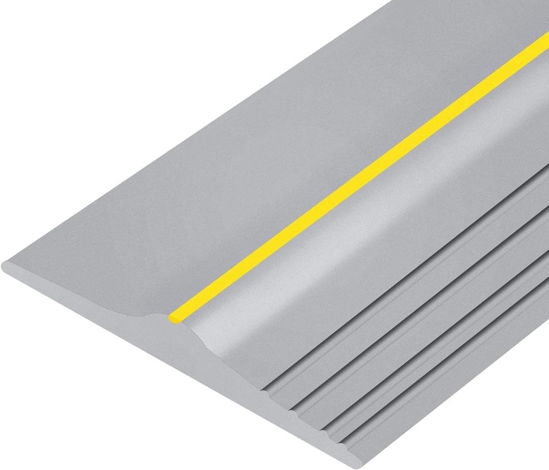 Papillon Garage Door Bottom Seal Strip, Weatherproof EPDM Rubber Threshold, Fits All Standard Doors, Easy for DIY Homeowners, No Adhesive (10Ft, Grey) (Gray)