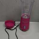 Hamilton Beach Portable Blender for Shakes and Smoothies, 14 Oz BPA Free Travel Cup & Lid, Durable Stainless Steel Blades, Personal Smoothie Blender, Raspberry, 51131G