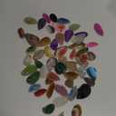 Henoyso 60 Pcs Agate Slices Bulk Geode Light Table Stones Slide Agate Pendants Irregular Healing Crystals Colorful Rock Irregular Table Decors for Home Room DIY Jewelry Decorations, Not Drilled