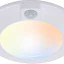 CLOUDY BAY 5 Color Motion Sensor Ceiling Light, 120V CRI90 10W,6.5 inch 2700K/3000K/3500K/4000K/5000K Selectable LED Flush Mount Fixture for Garage,Walk-in Closet,Attic,Pantry