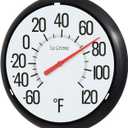 La Crosse 104-134 13.25 Round Indoor/Outdoor Analog Dial Thermometer