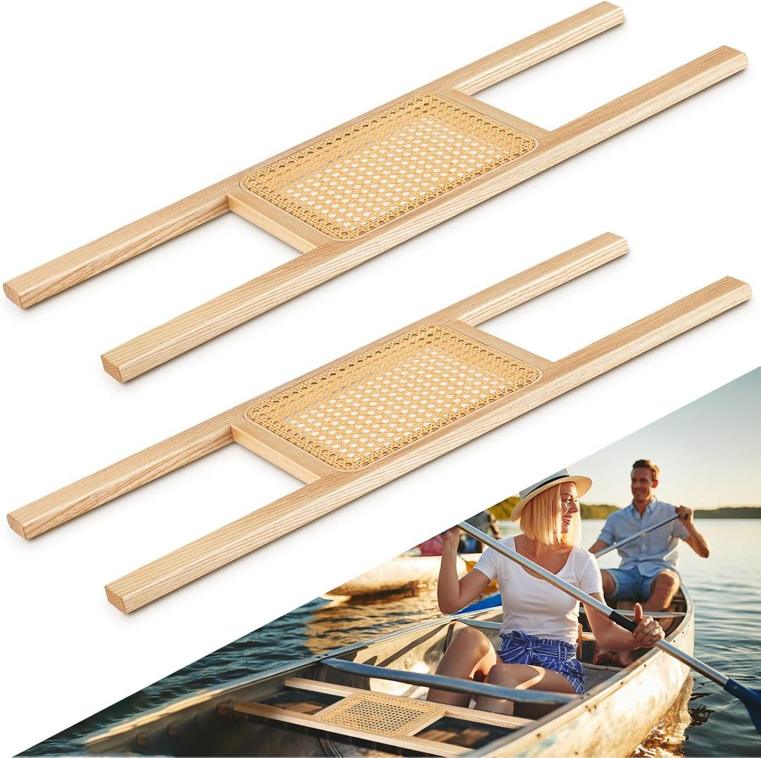 Yerliker 34 Inch Canoe Seat Cane Seat Outdoor Caned Canoe Seats for Kayak Boat