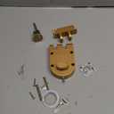 Prime-Line U 9970 Deadlock  Jimmy-Resistant Design Prohibits Forced Entry by Spreading of Door Frames  Single Cylinder Diecast Metal Lock With a Brass Finish and Angle Strike (Single Pack)