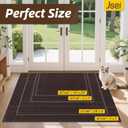 JSEI Entryway Rugs Doormat 36"x60", Non-Slip Dirt Trapper Door Mats Indoor, Washable Absorbent and Stain Resist Welcome Floor Mat for Front Door, Dog Door Mat, Dirty Wet Shoes & Paws, Brown