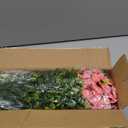 10 Bundles Artificial Flowers Outdoor UV Resistant Fake Flowers No Fade Faux Plants Garden Porch Window Box Decorating (Pink)