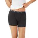 Hanes Originals Womens Mid-Thigh Boxer Brief Pack, Stretch Cotton Underwear, 4-Pack (S)