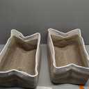 UBBCARE 2 Pack Storage Baskets for Shelves, Large Woven Storage Baskets, Dog Toy Bins, Baskets for Organizing Clothes, Towels, Books, Blanket, 17"L x 13"W x 7.5"H, White&Brown