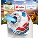 Portable Mini Projector, Football Design 4K Support Android 13 Smart Projector, Auto Keystone Correction 180 Adjustable, for Bedroom Outdoor Camping Home Theater Entertainment