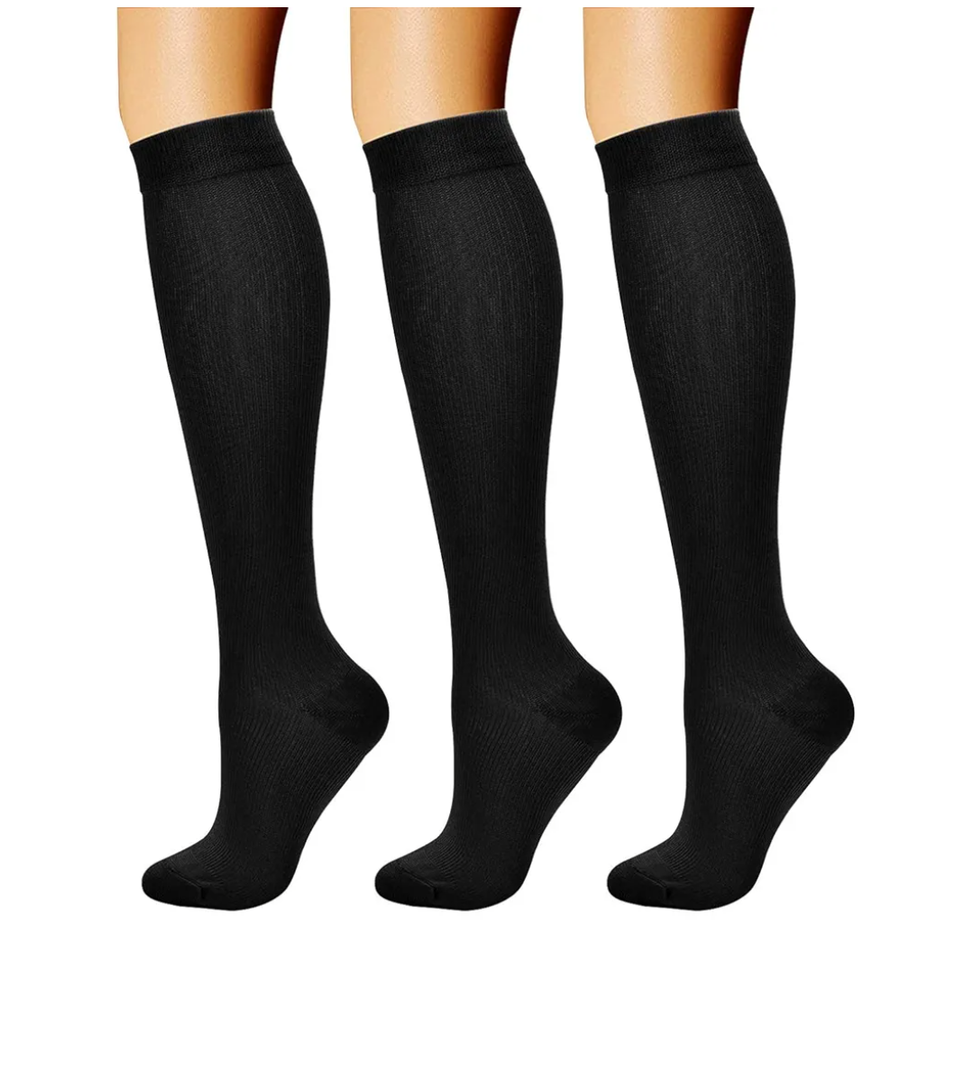 CHARMKING Compression Socks for Women & Men Circulation (2 Pairs) 15-20 mmHg is Best Support for Athletic Running Cycling, S-M