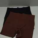 High Waisted Slip Shorts for Under Dress Womens Tummy Control Seamless Boyshorts Panties Gym Running Ribbed Boyshorts (Medium, A Multicolored, 2 Pack)