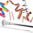 26 Inch Twirling Baton – Stainless Steel Shaft Rod for Lighter Feel Ideal for Beginners Complete with Dance Ribbon and Grip Tape