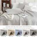 Sanracie Stonewashed Cotton Oversized King Bedspread(128"x120"), Soft Light Wheat Color Extra Large Wide Oversized Quilt Sets Cross Stitch Lightweight Crinkle Coverlet Set 3Pcs for All Season