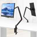 Tablet Stand Holder for ipad,Portable Monitor Stand Holder 15.6'',16'',Desk Mount with 360Rotate Base,Fits for 4.7-16" Phone,Kindle,Fire HD,Nintendo Switch (Black)