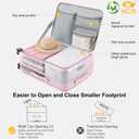 MGB 24 Inch Checked Luggage Hard Shell Suitcase Top Opening Suitcases, Pink
