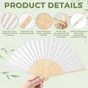 FCKLVMC 100 Pcs Fans for Wedding Guests, Paper Folding Hand Wedding Fans Bulk for DIY Crafts Wedding Party Gifts Photography Props