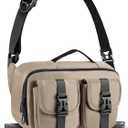 TAAOKA Camera Sling Bag,DSLR Camera Bag with Tripod Holder,Waterproof Camera Shoulder Crossbody Bag for Photographers(Coffee), 12.6 x 5.1 x 7.8 inches