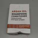 Moroccan Argan Oil Shampoo and Conditioner Set - Sulfate Free with No Parabens - Botanicals for Women and Men - Professional Moisturizing, Anti Frizz, Hydrating Solution for Dry, Wavy and Curly Hair
